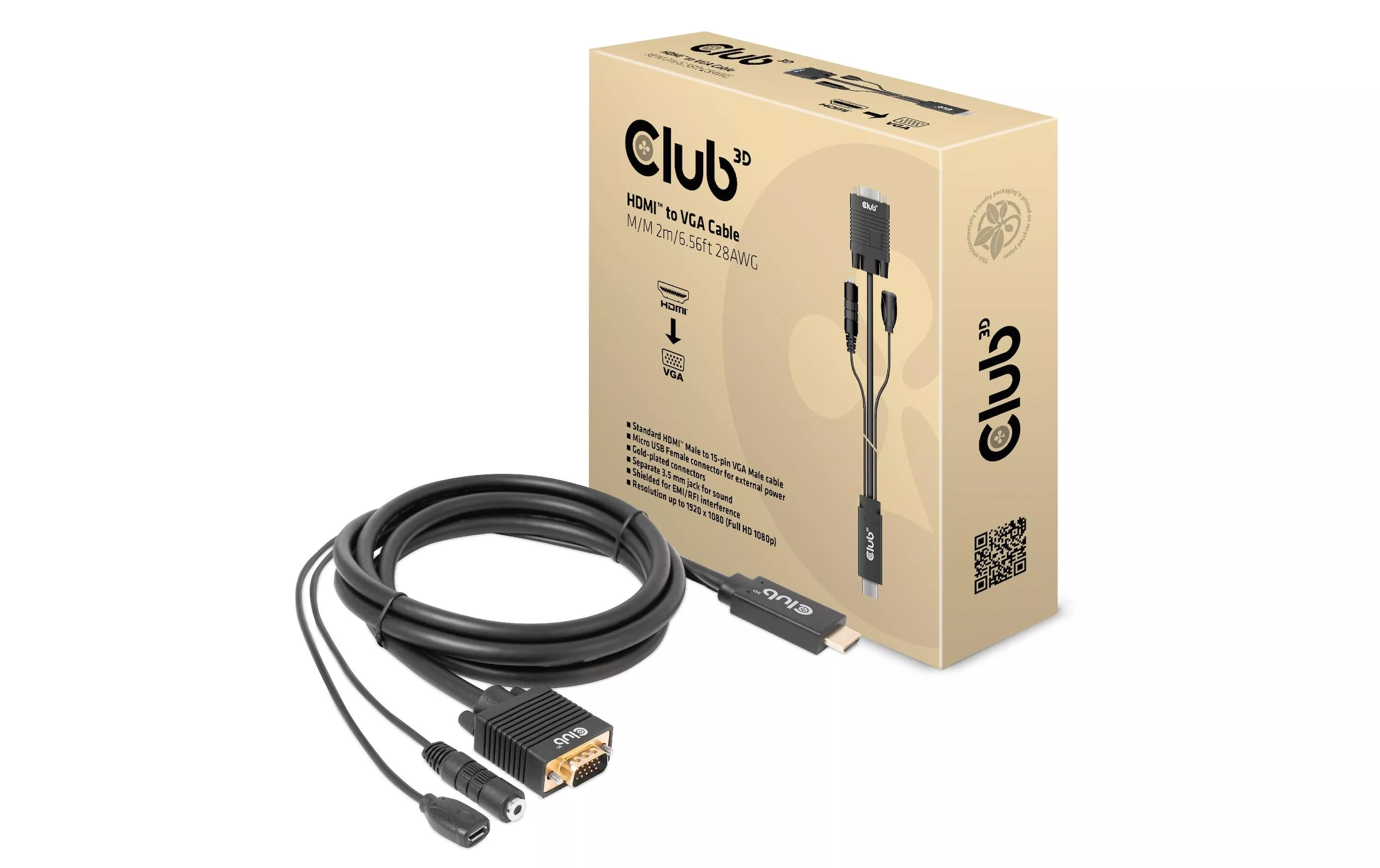 Cavo Club 3D CAC-1712 HDMI - VGA, 2 m