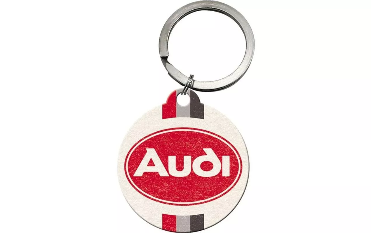 Nostalgic Art Schlüsselanhänger Audi Logo Ø 4 cm, 1 Stück, Mehrfarbig
