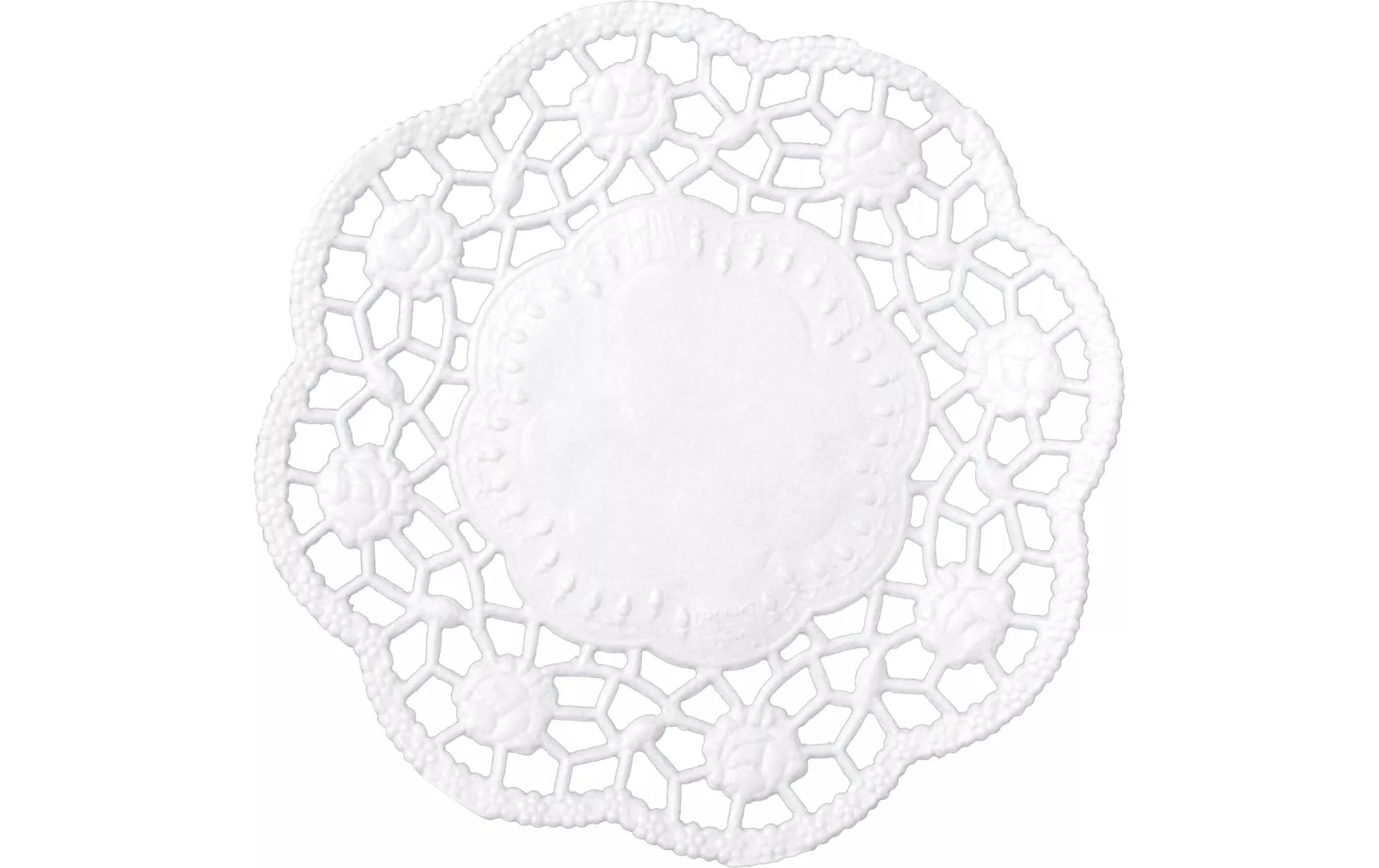 Sottobicchieri decorativi Demmler Rose 24 pezzi, Bianco, 9 cm