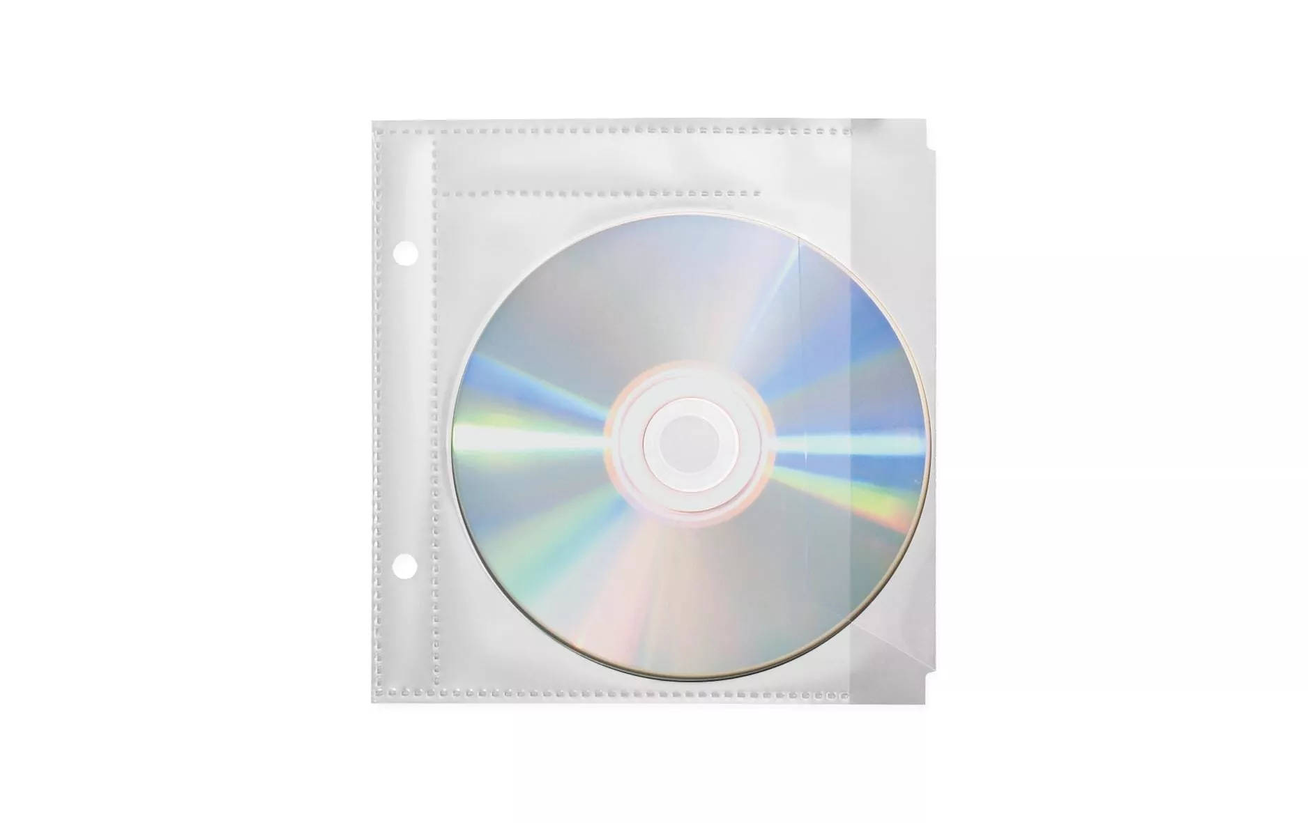 Sleeve Porta CD/DVD Clip-Tray Trasparente, 10 pezzi