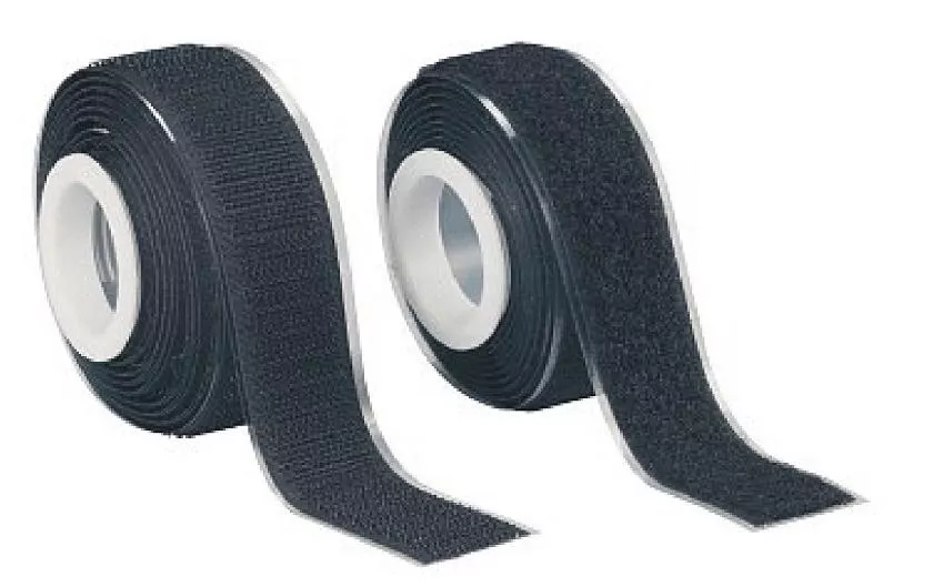 Klettband FAST-TAPE Schwarz 25 mm x 2 m