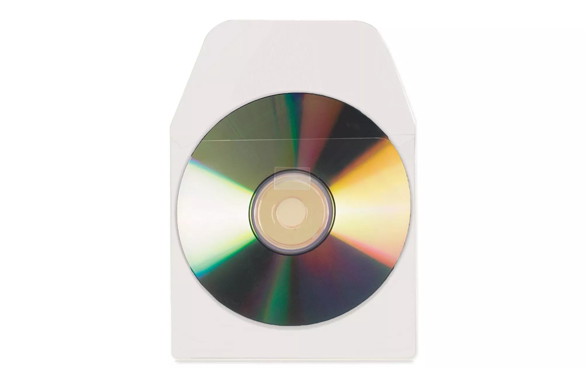 Hülle für CD/DVD mit Klappe Transparent, 10 Stück
