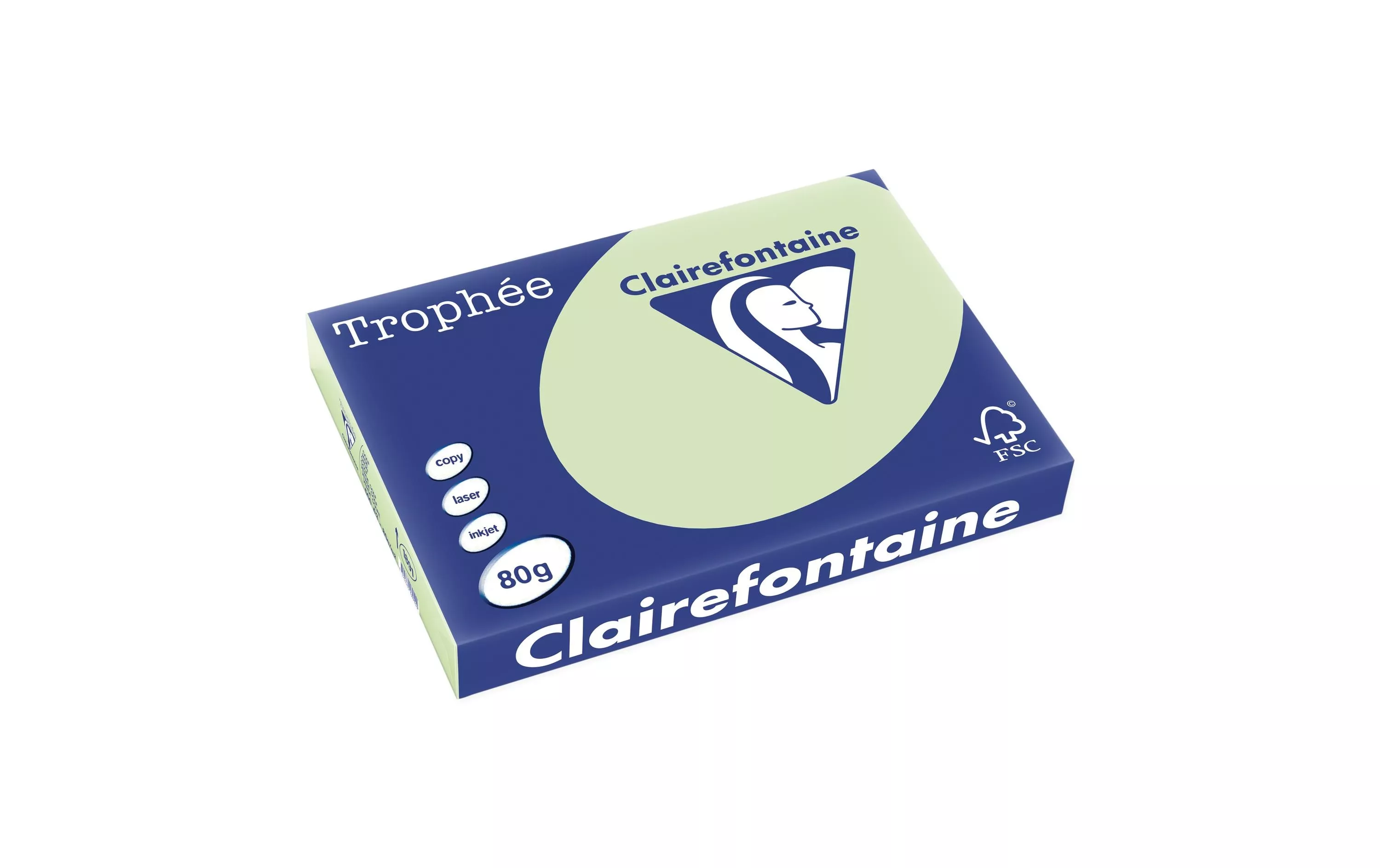 Carta Clairefontaine Trophée Colored Copy FSC A4, ,80 g/m², verde giada