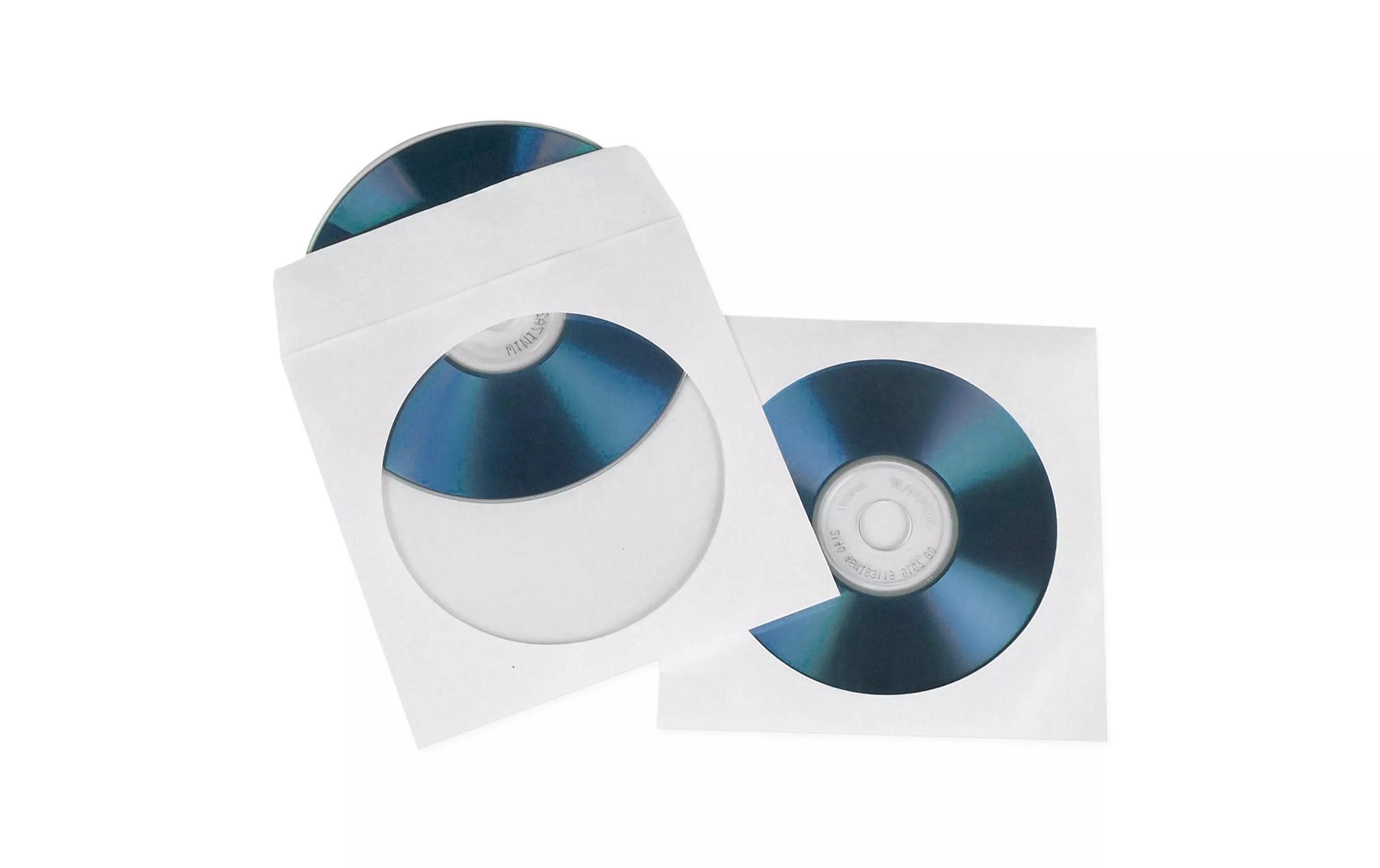 Housse CD / DVD Blanc, 100 pièces
