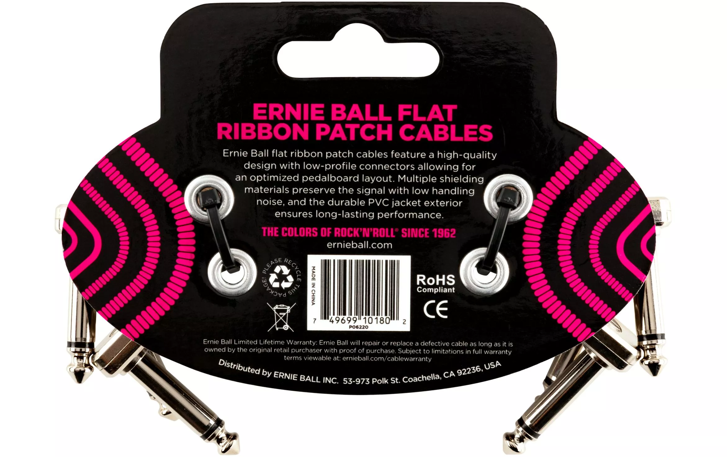 Câble patch 6220 Paquet de 3 - 0.076 m, Noir