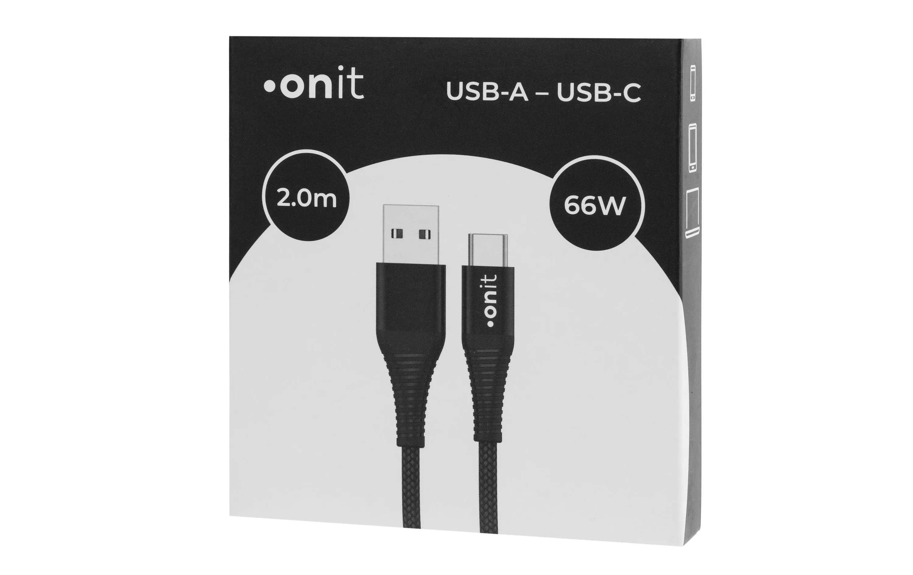 Câble USB 2.0 USB A - USB C 2 m, Noir