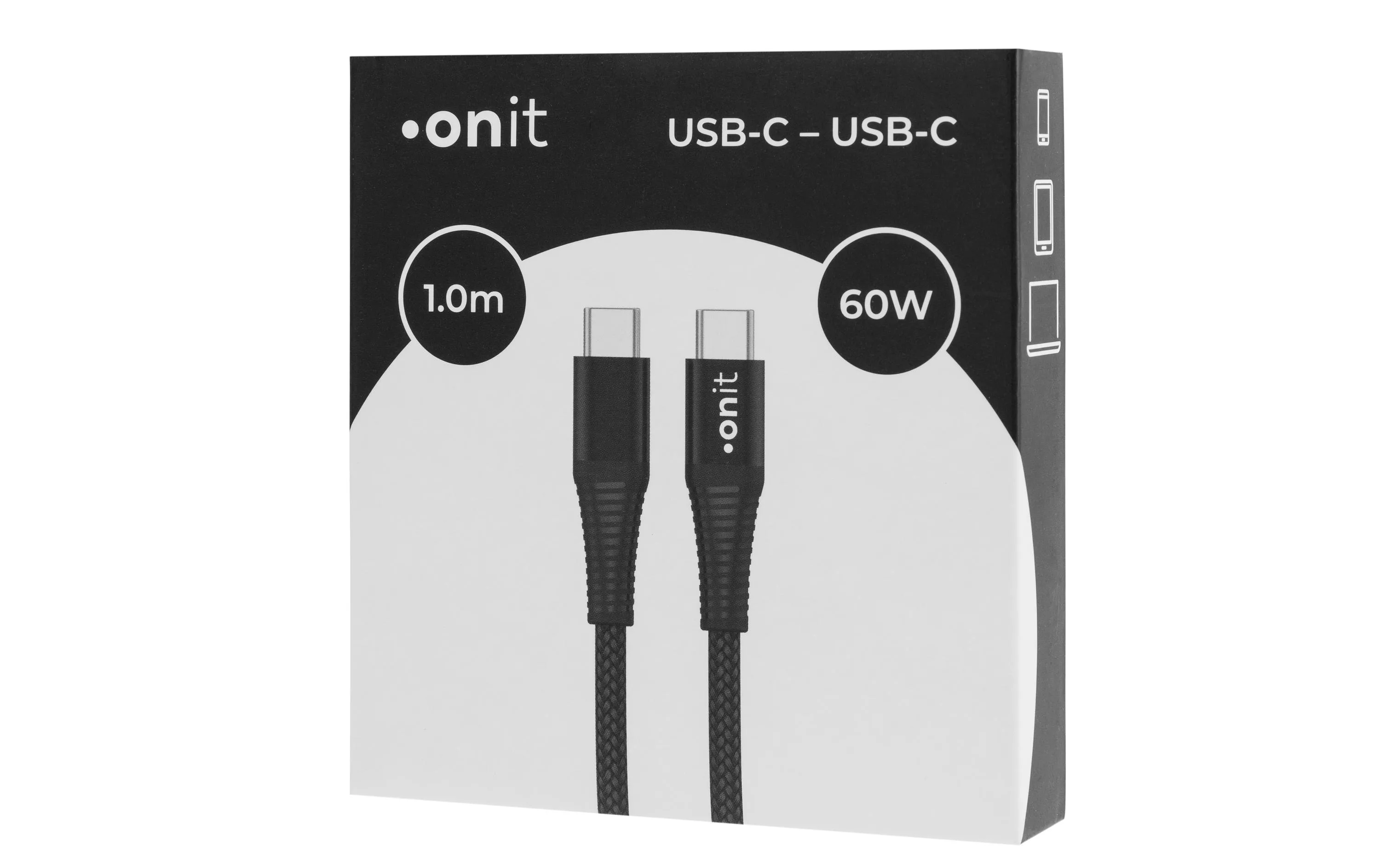 USB 3.0-Kabel USB C - USB C 1 m, Schwarz