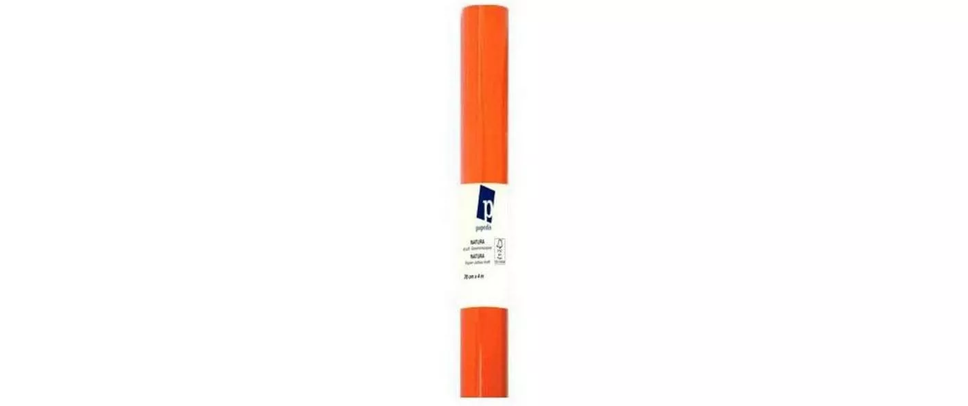 Papier cadeau Force Orange/Blanc, 70 cm x 4 m