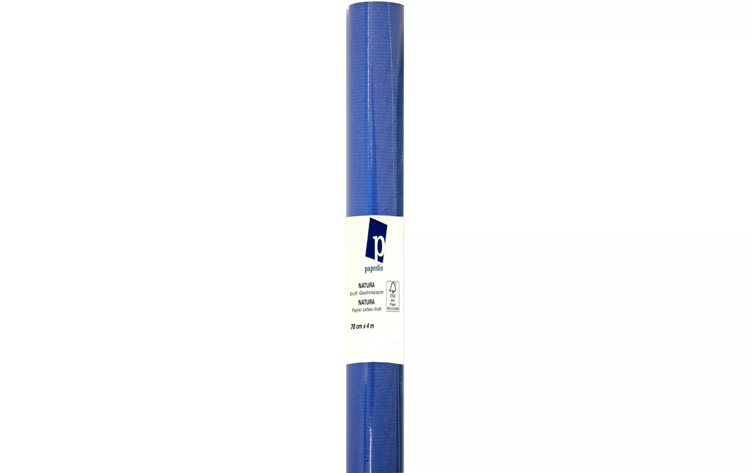 Geschenkpapier Kraft Blau/Weiss, 70 cm x 4 m