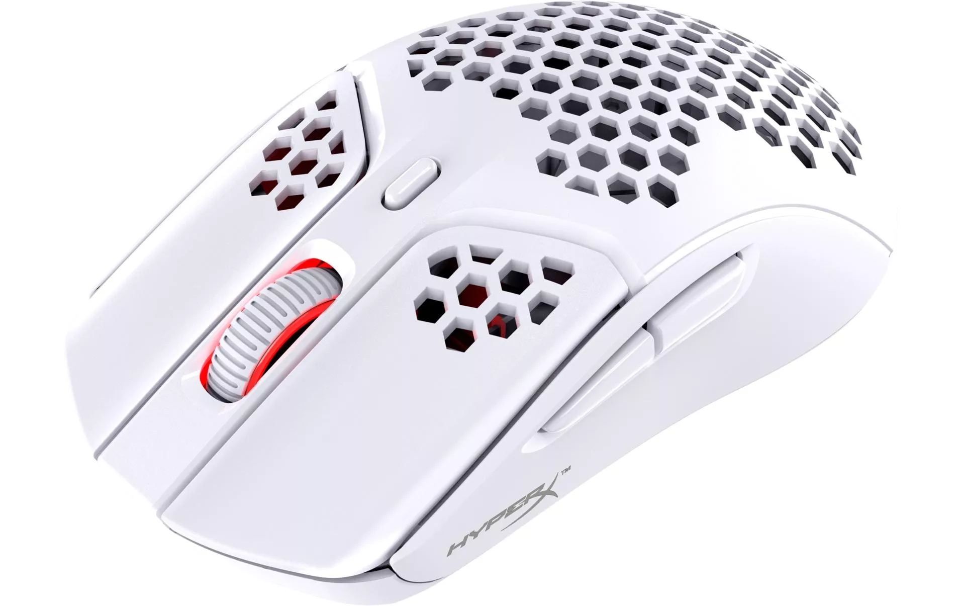 Mouse da gioco HyperX Pulsefire Haste senza fili bianco