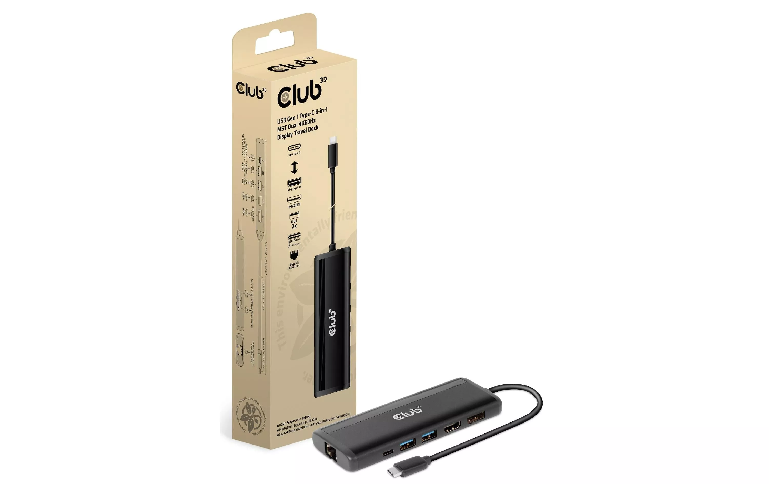 Docking station Club 3D CSV-1597 USB Tipo-C