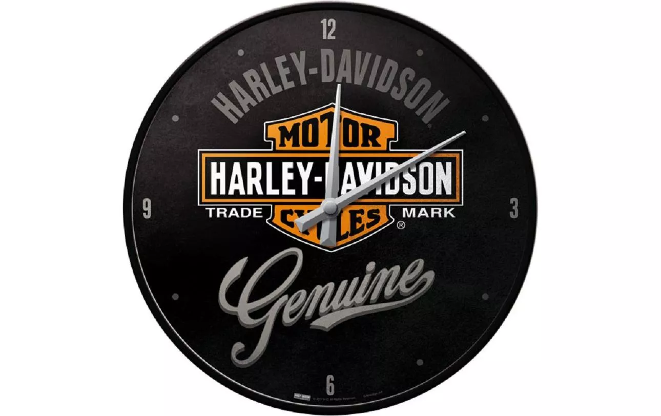 Wanduhr Harley Davidson Ø 31 cm, Schwarz
