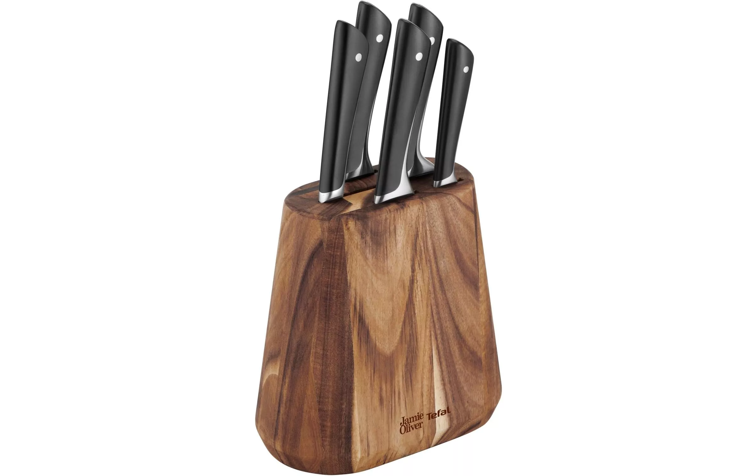 Kits de bloc de couteaux avec couteaux Jamie Oliver 6 pièces, essence de bois