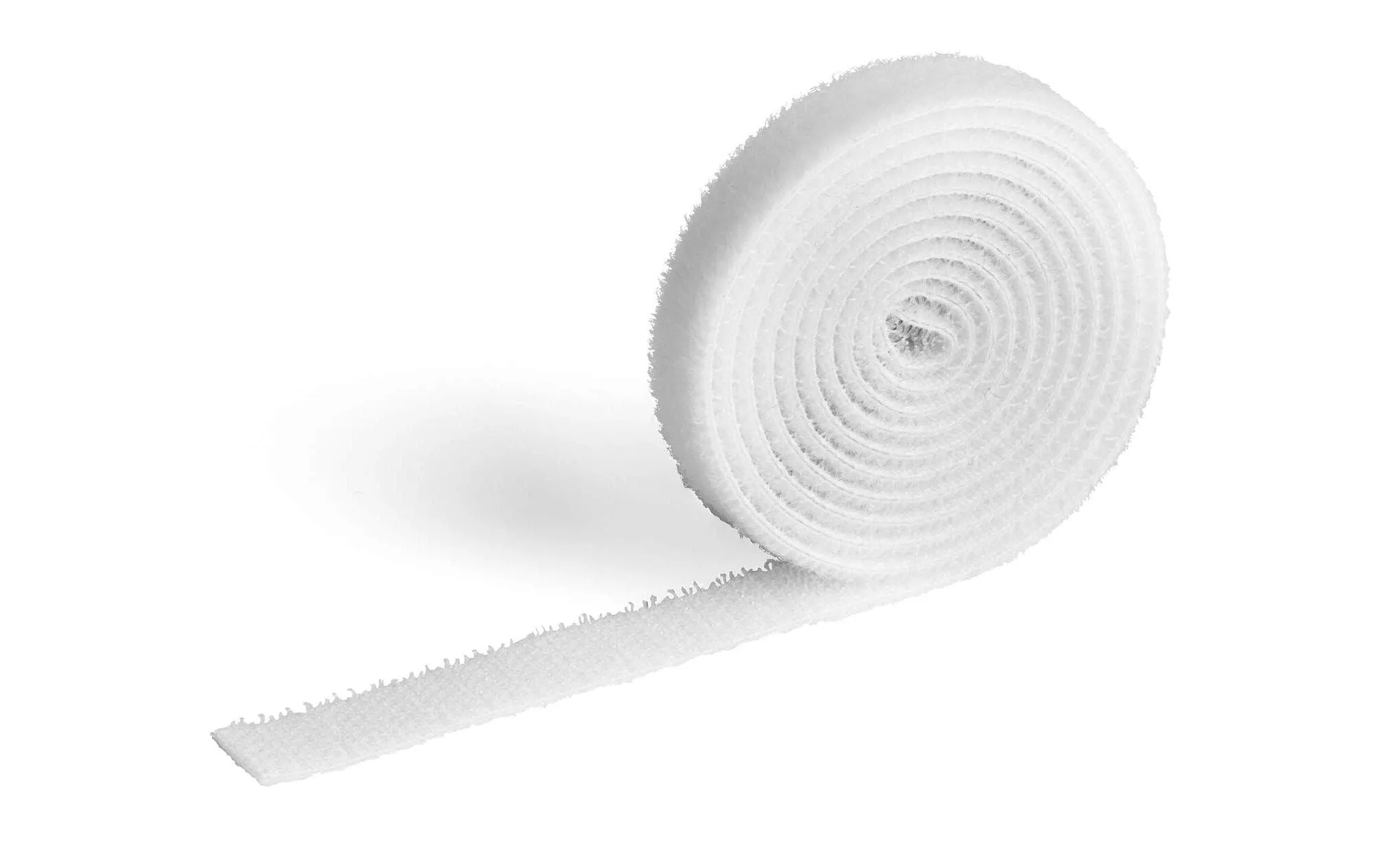 Rotolo di nastro velcro durevole Cavoline Grip 10 mm x 1 m, bianco