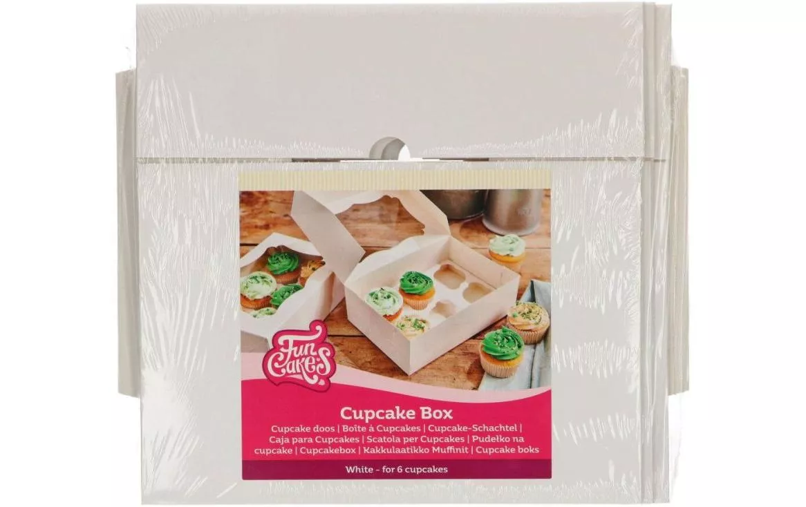 Cupcake-Box für 6 Cupcakes, 3 Stück