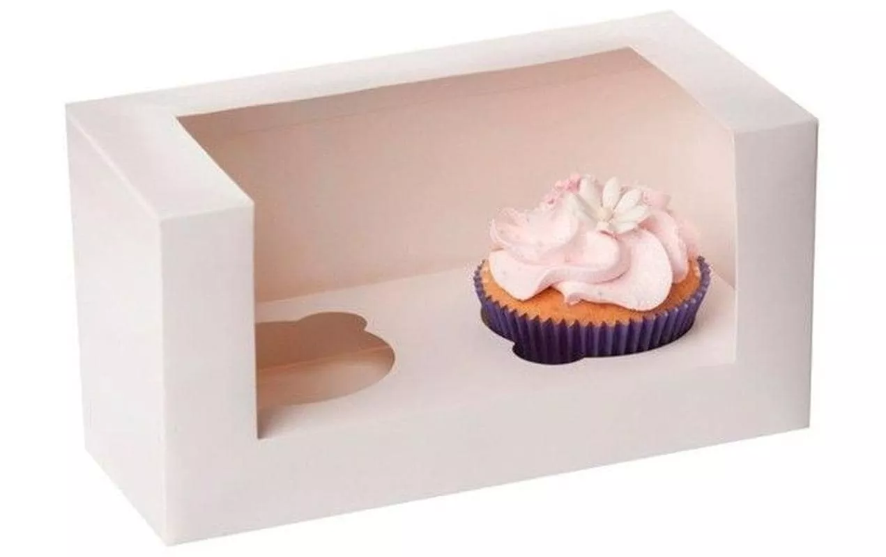 Cupcake-Box für 2 Cupcakes, 3 Stück