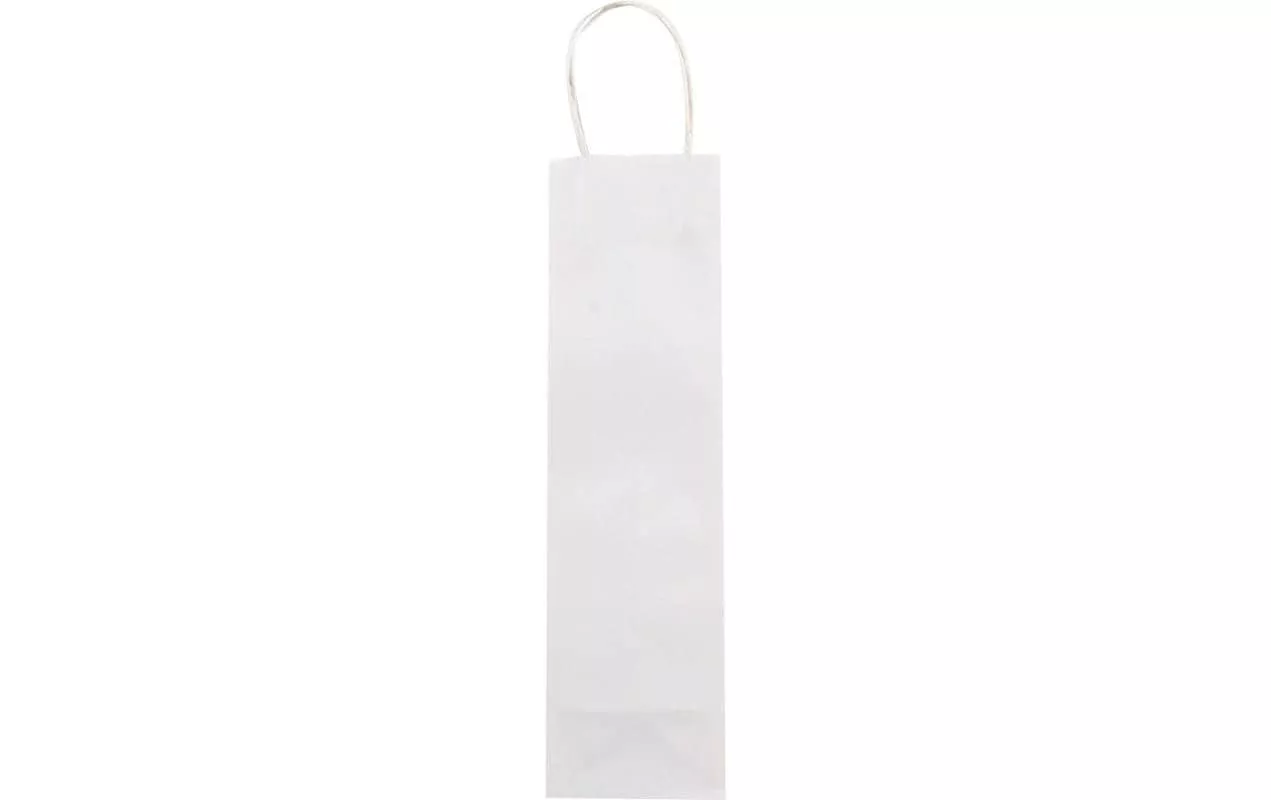 Bottle Bag White 6 pezzi, Bianco, 12 x 10 x 36 cm