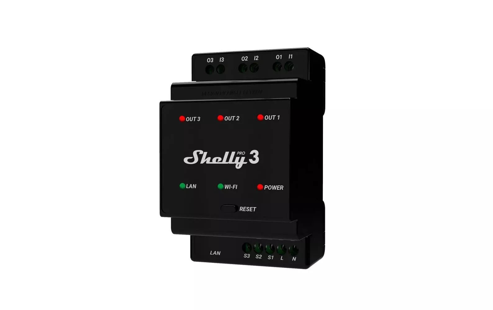 Interruttore per guida DIN Shelly Pro 3 LAN e WiFi