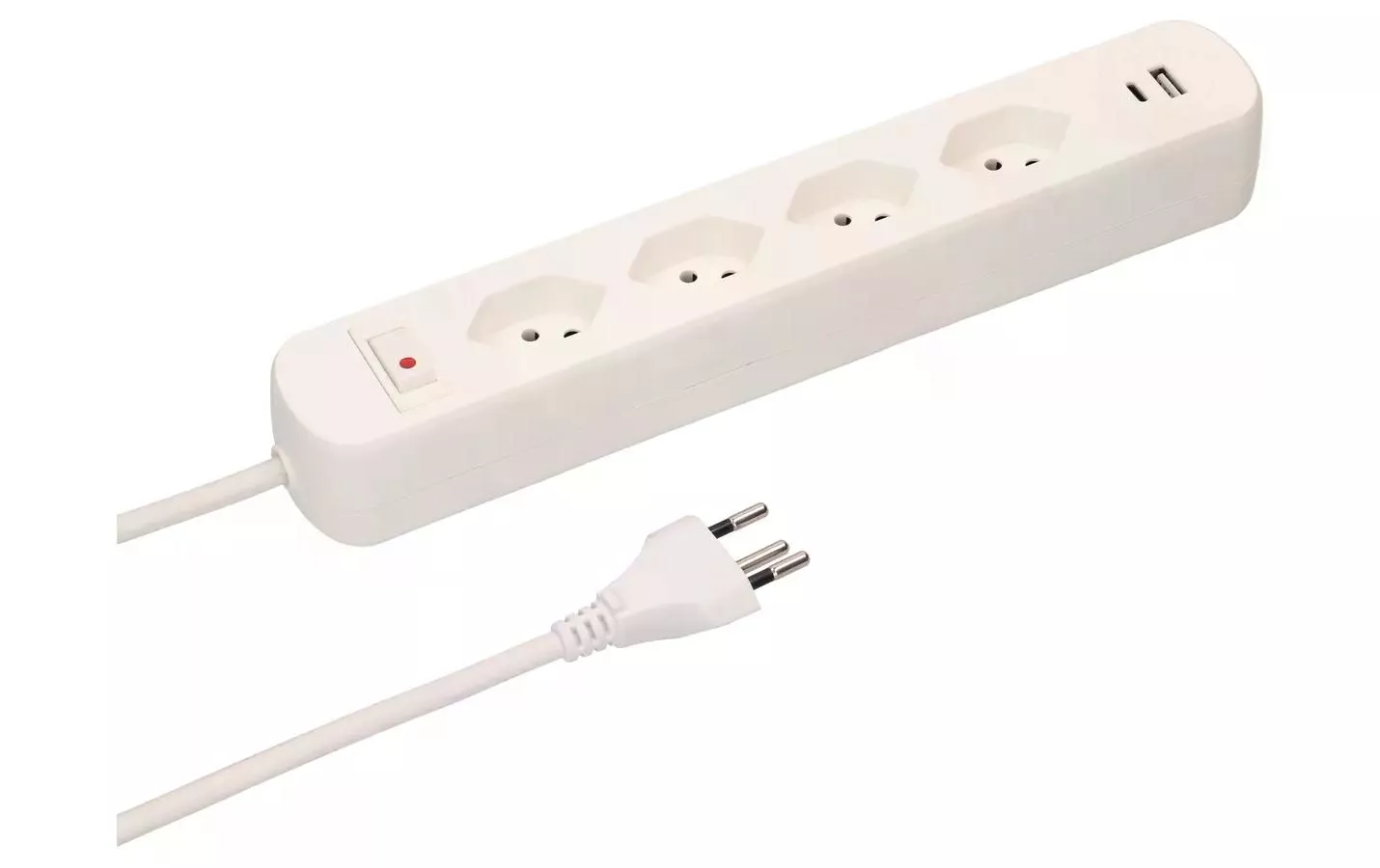 Steckdosenleiste Basic-Line 4x T13, USB A+C, Schalter, Ws