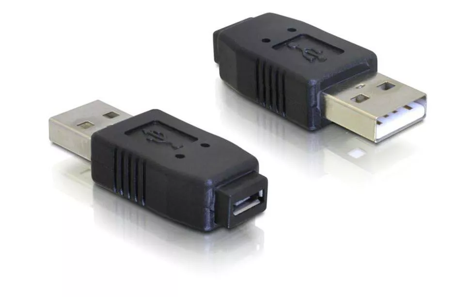 USB 2.0 Adapter USB-A Stecker - USB-MicroB Buchse