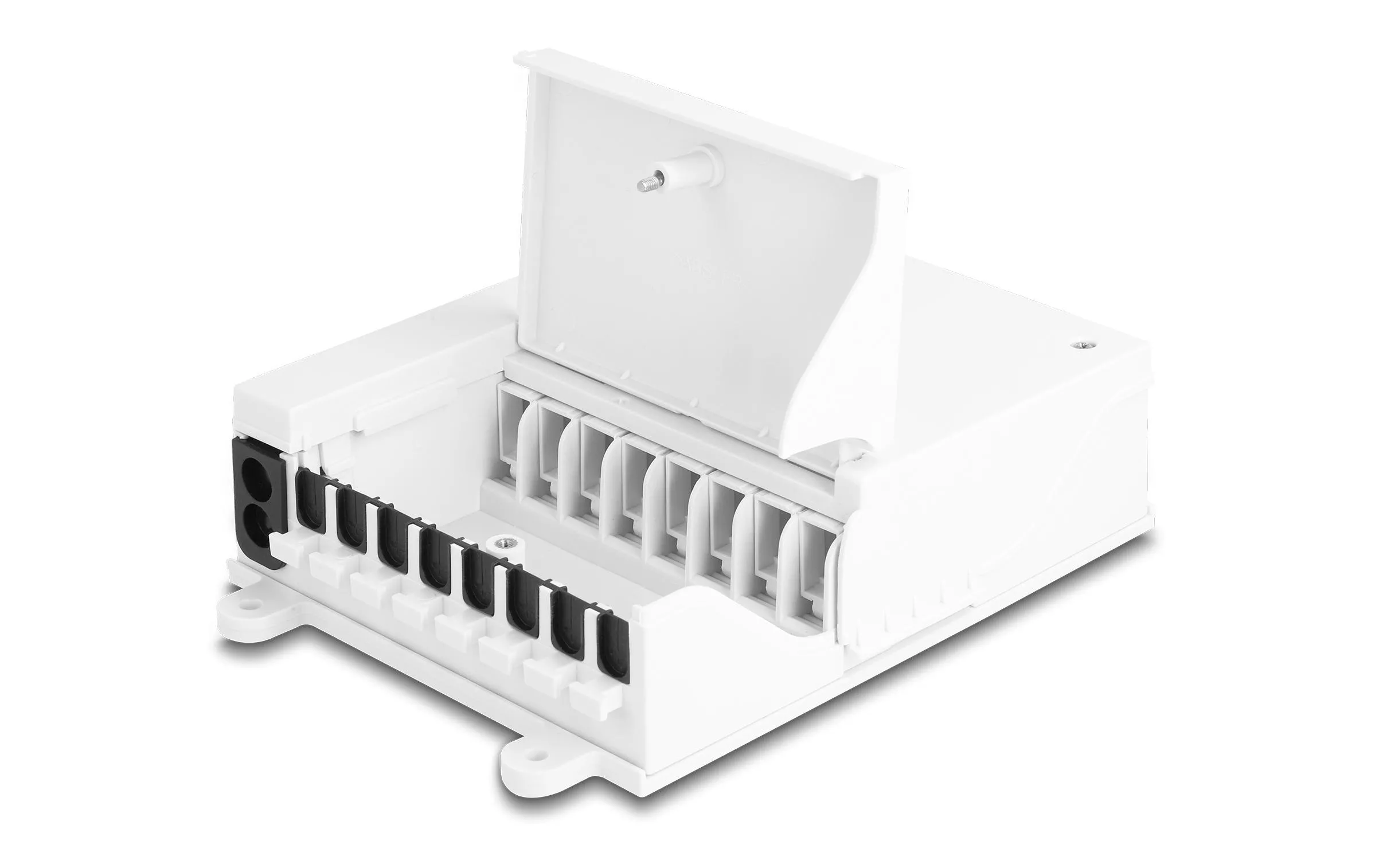Boitier de distribution de fibre optique 8 ports, blanc