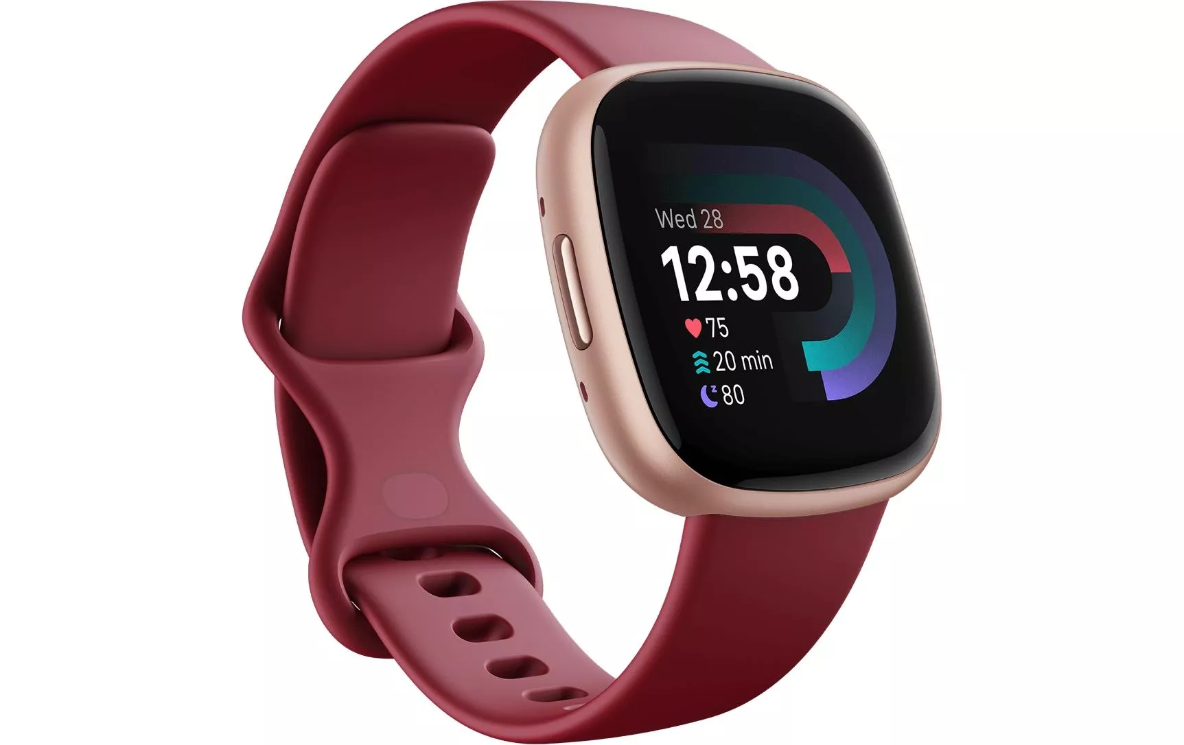 Orologio sportivo Fitbit GPS Versa 4 Smartwatch Rosso scuro/Rosa
