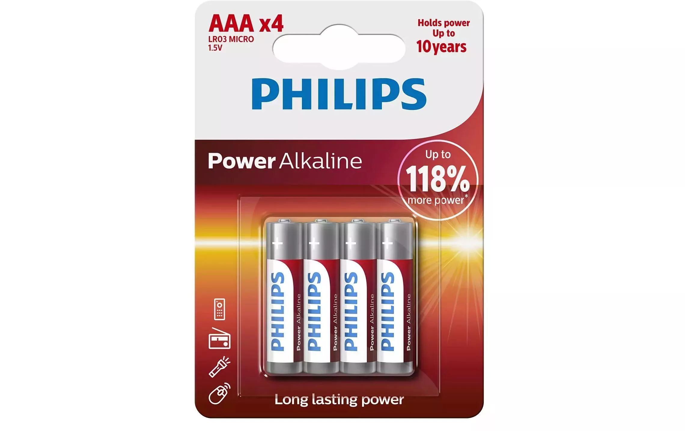 Pile Power Alkaline AAA 4 Pièce/s
