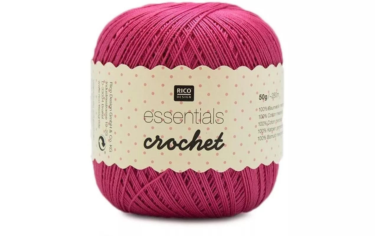 Filati per uncinetto e maglia Essentials Crochet 50 g, Rosa - Filato