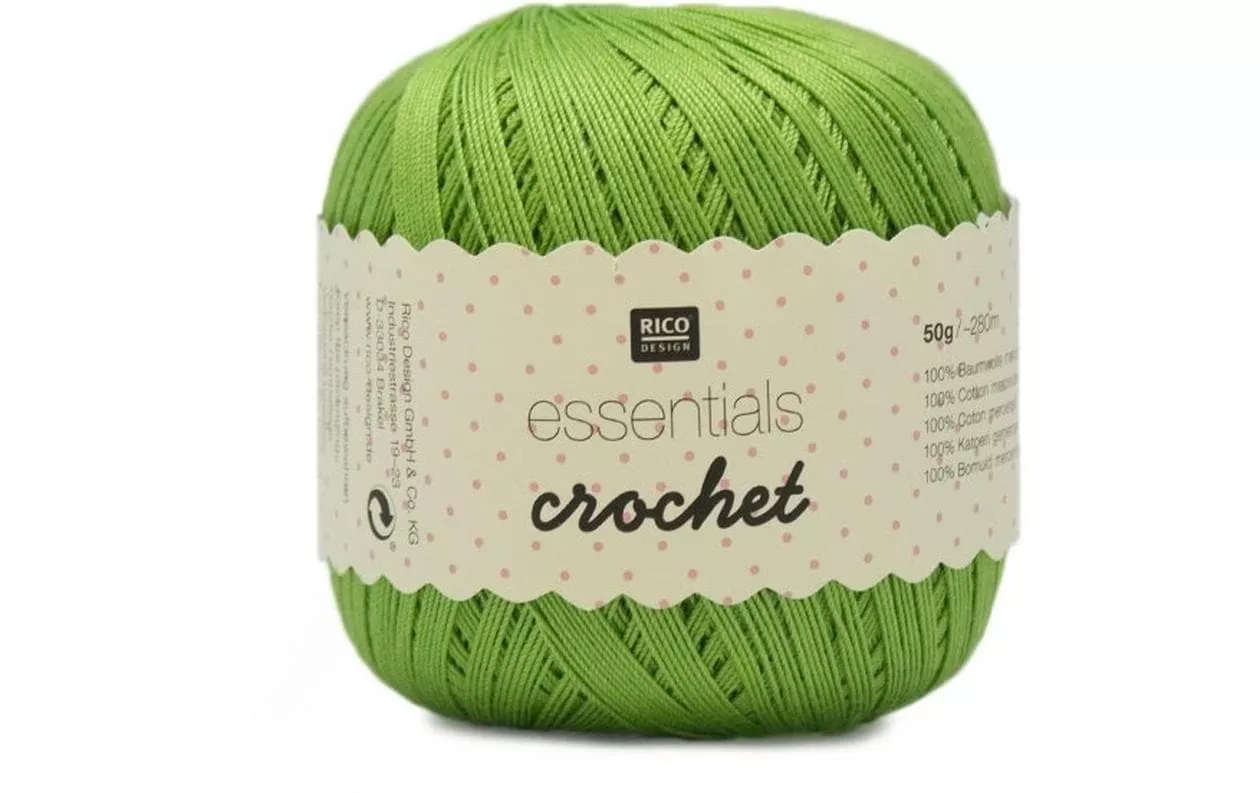 Häkel- und Strickgarn Essentials Crochet 50 g, Hellgrün