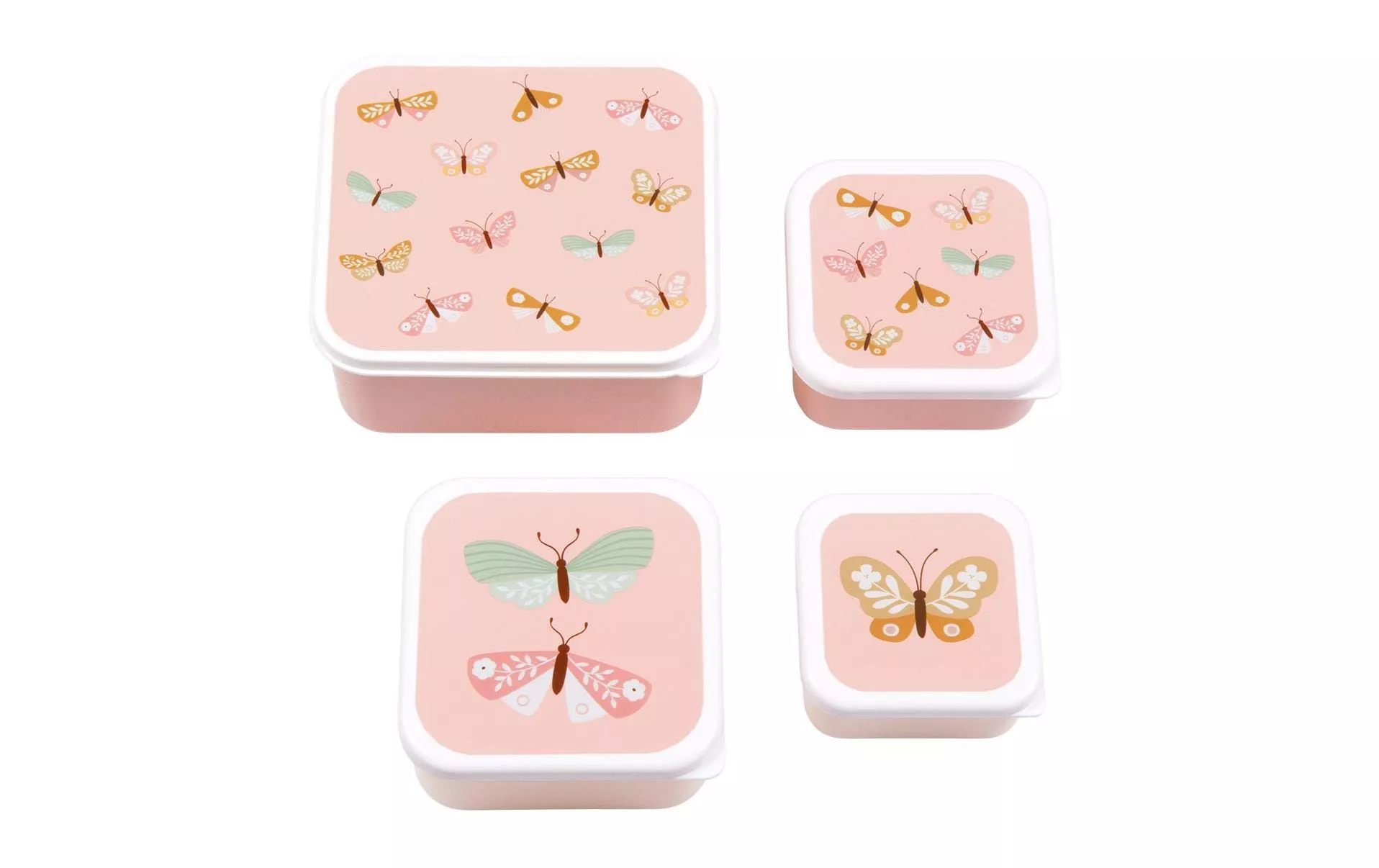 Set di scatole per il pranzo e lo spuntino A Little Lovely Company Butterflies