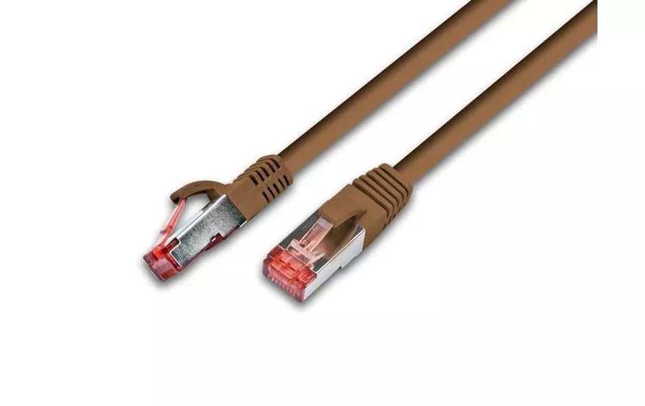 Câble patch  Cat 6, S/FTP, 0.5 m, Brun
