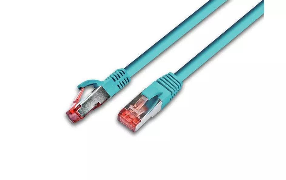 Câble de raccordement  Cat 6, S/FTP, 1 m, Turquoise