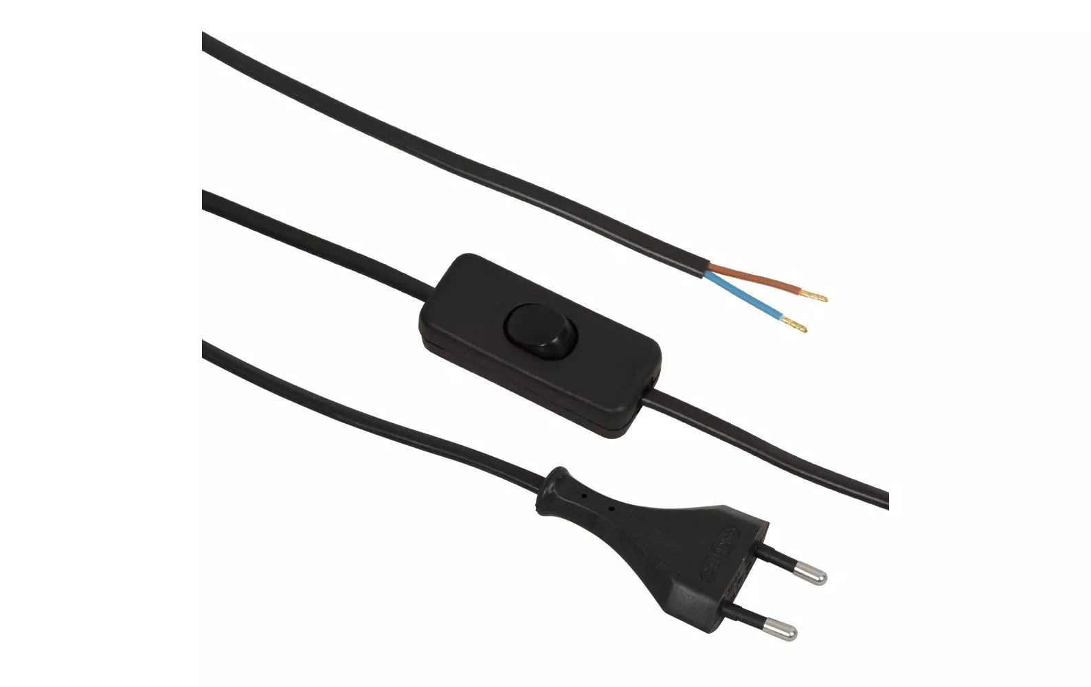 Câble de raccordement avec interrupteur à bascule, 1.8 m, Noir