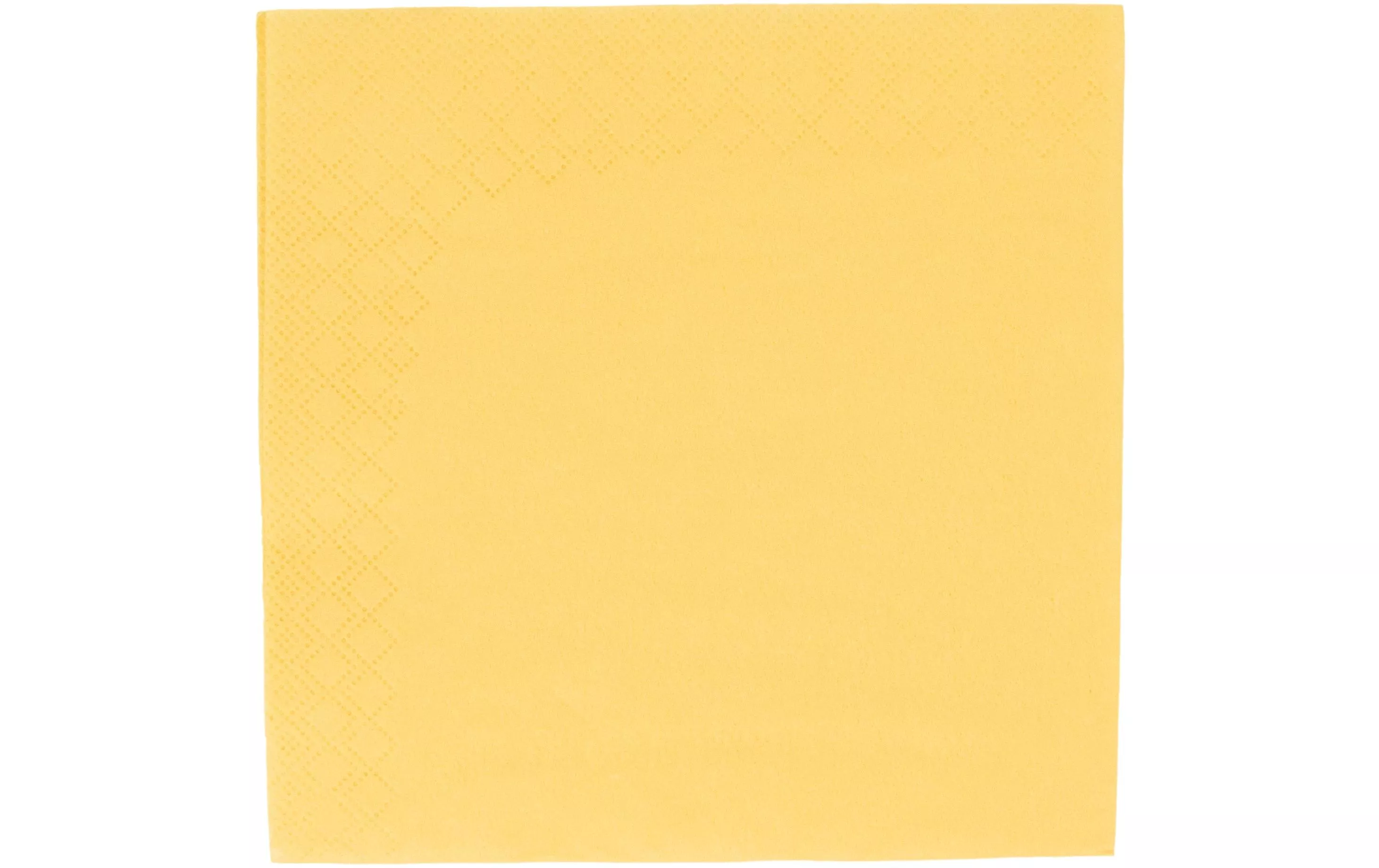 Papierservietten 33 cm x 33 cm, 100 Stück, Gelb