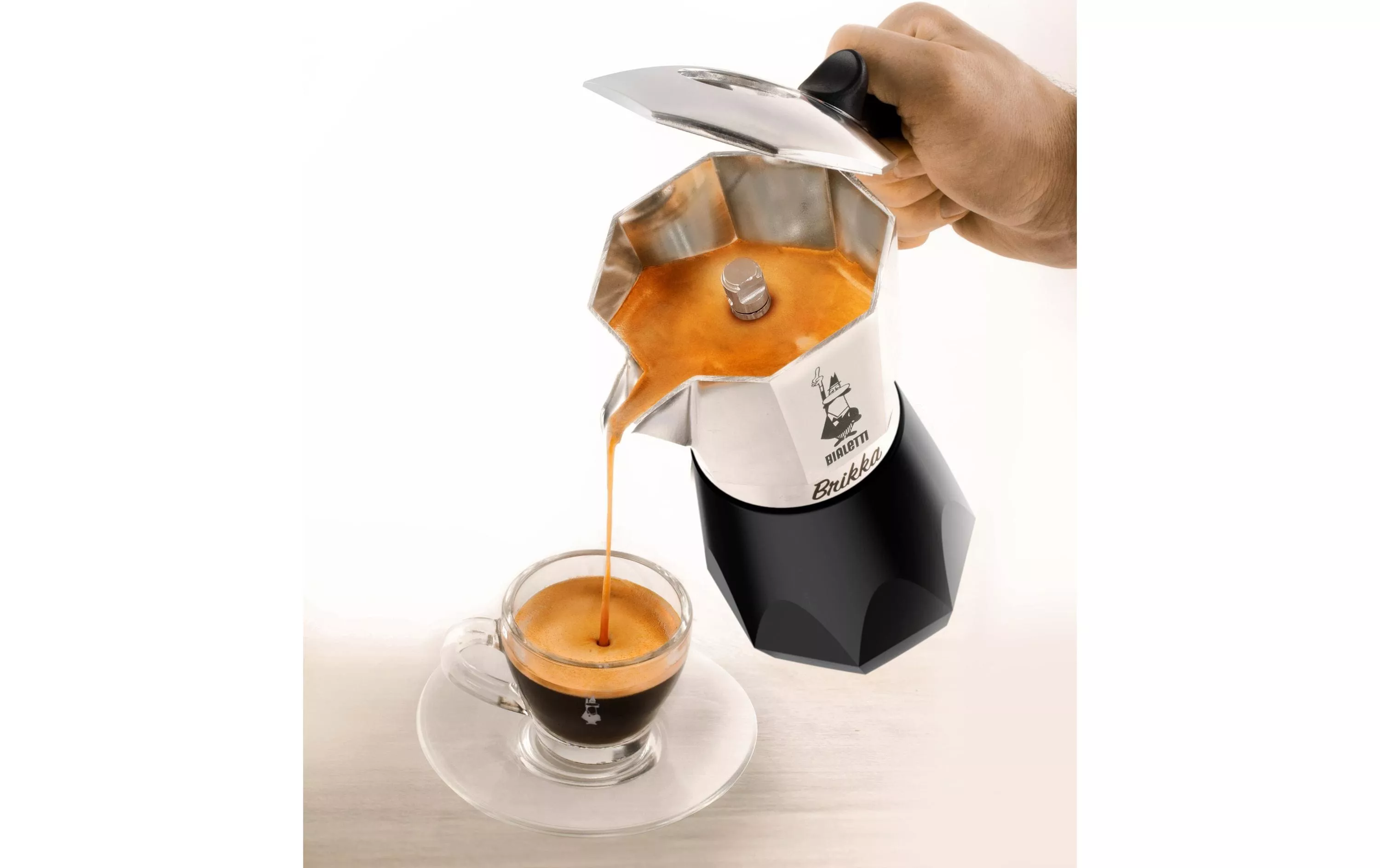 Nuova Brikka 2 tazze, argento - Caffettiera espresso