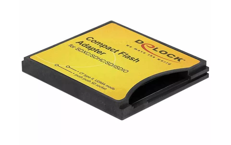 Adattatore Delock CF Compact Flash tipo II per schede SD/SDHC/SDXC/MMC