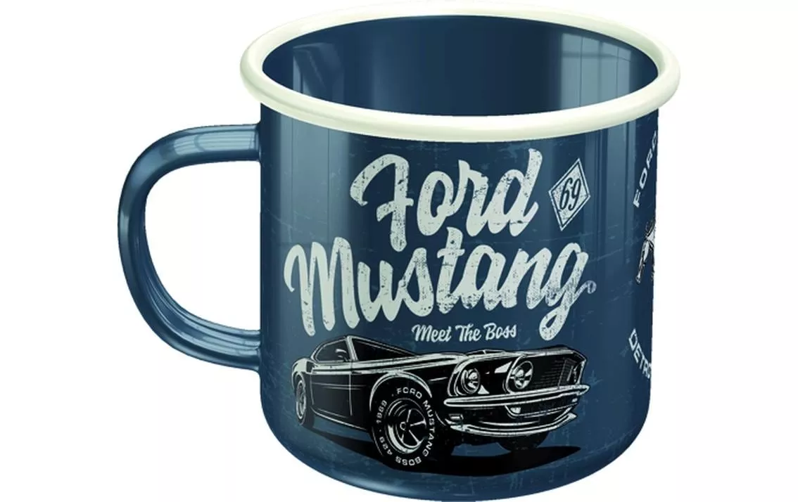 Tazza universale Nostalgic Art Ford Mustang 360 ml, 1 pezzo, blu