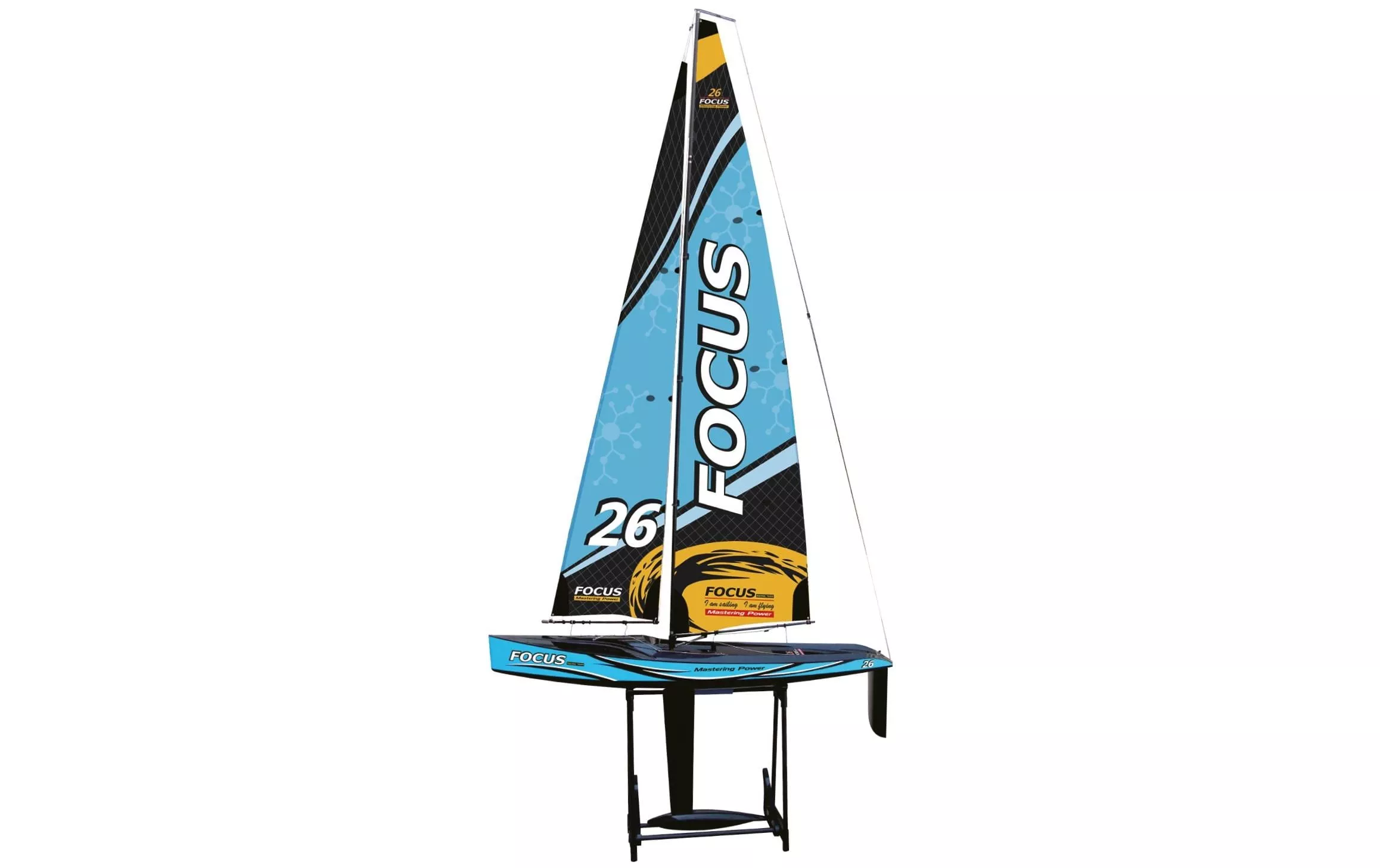 Segel-Yacht Focus III Racing 1000 mm, Blau, RTR