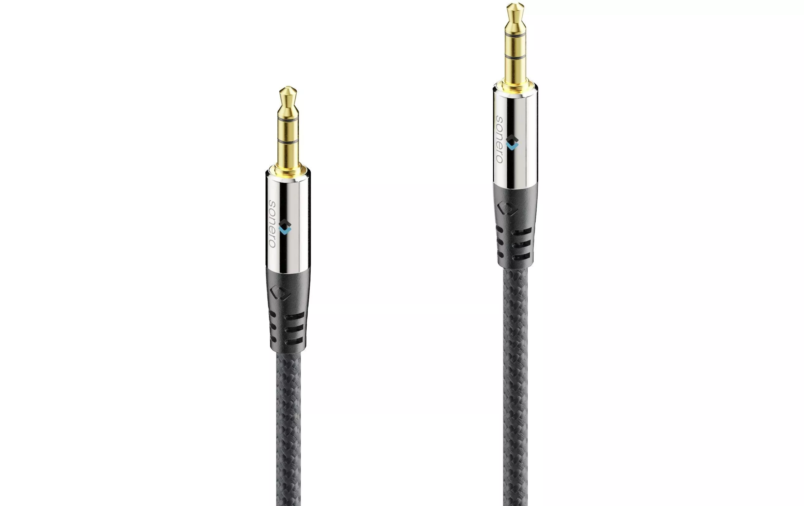 Câble audio Jack 3.5 mm avec gaine en nylon 0.5 m