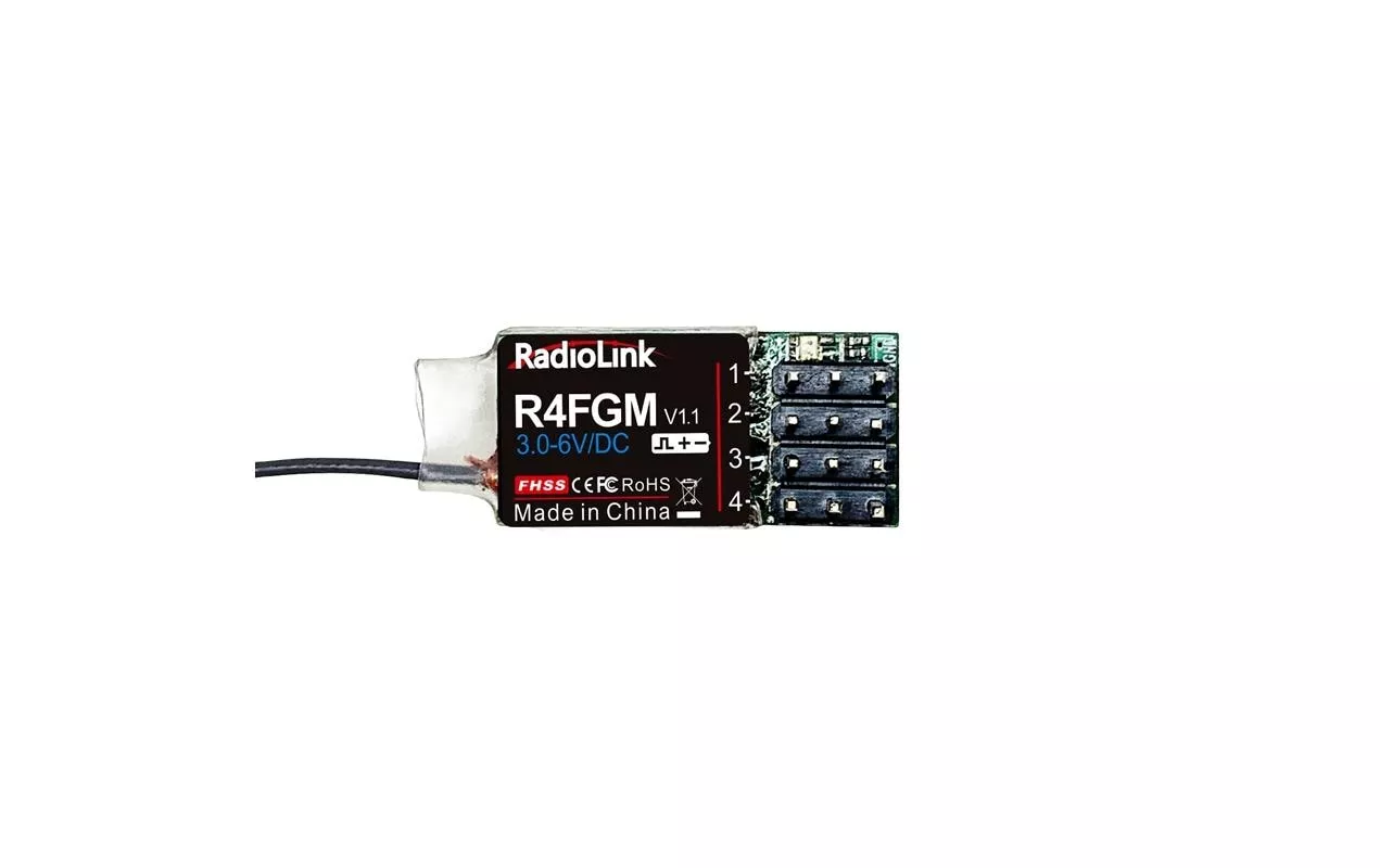 Ricevitore RadioLink R4FGM mini con giroscopio a 4 canali