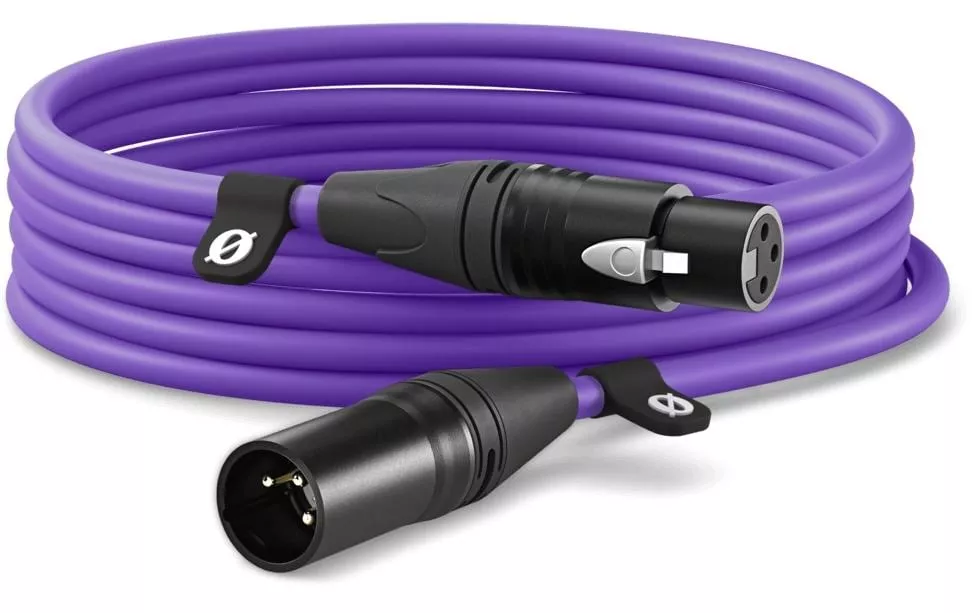 XLR-Kabel XLRm-XLRf 6 m, Violett