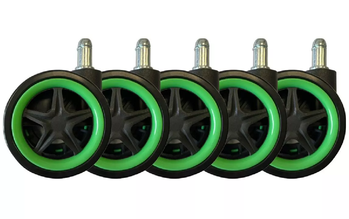 Roulettes LC-CASTERS-DRIFT Set de 5 pièces Vert