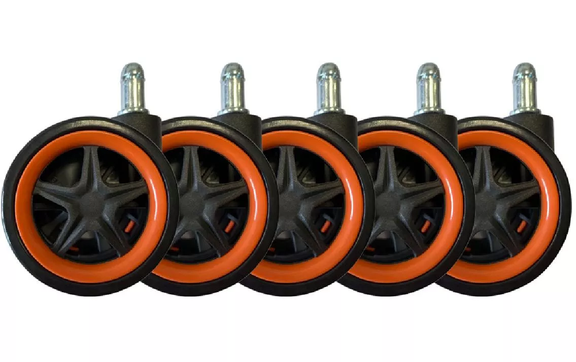 LC-Caselli a rotelle LC-CASTERS-DRIFT Set di 5 arancioni