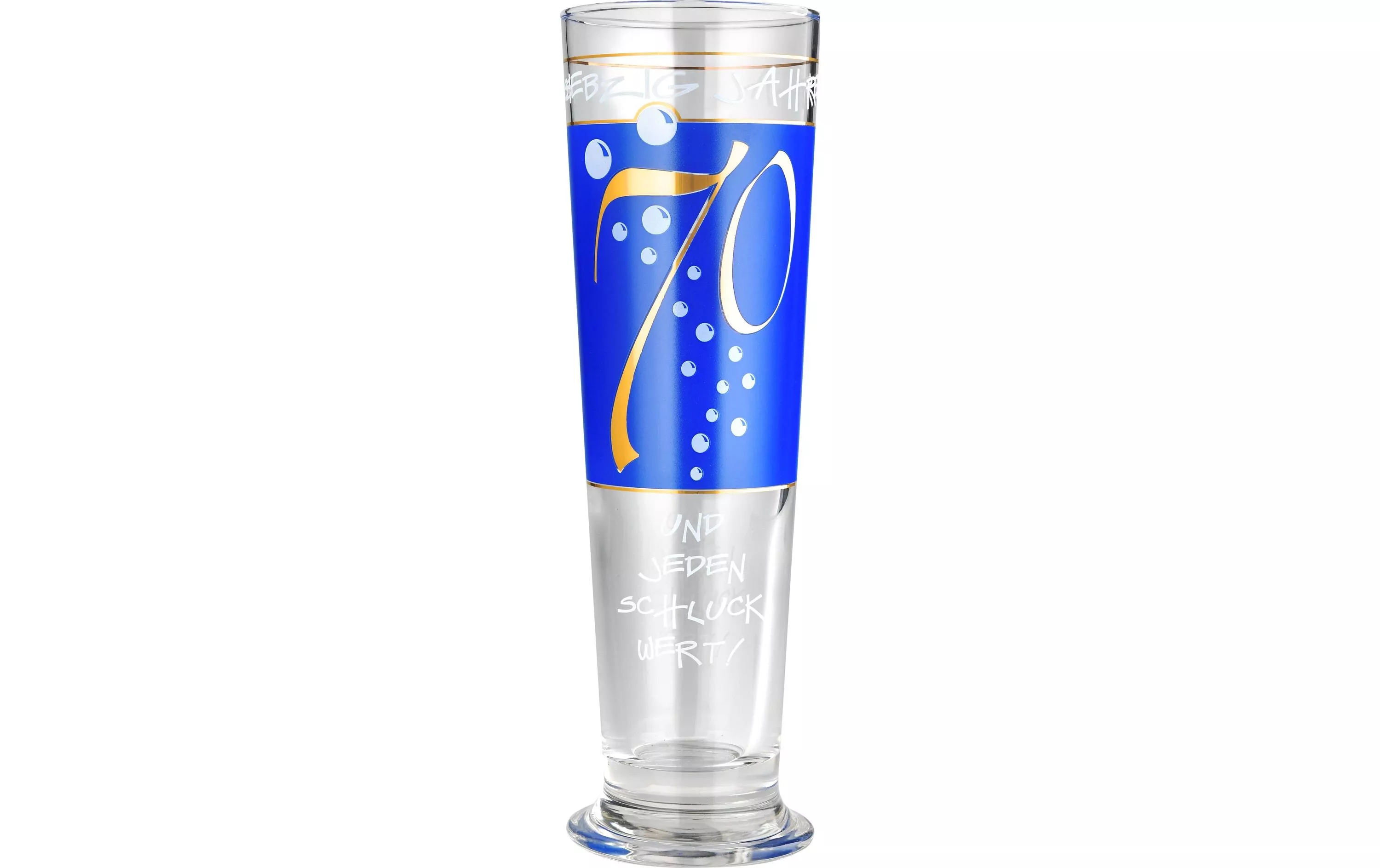 Bicchiere da birra Wate 70 anni 300 ml, 1 pezzo, trasparente