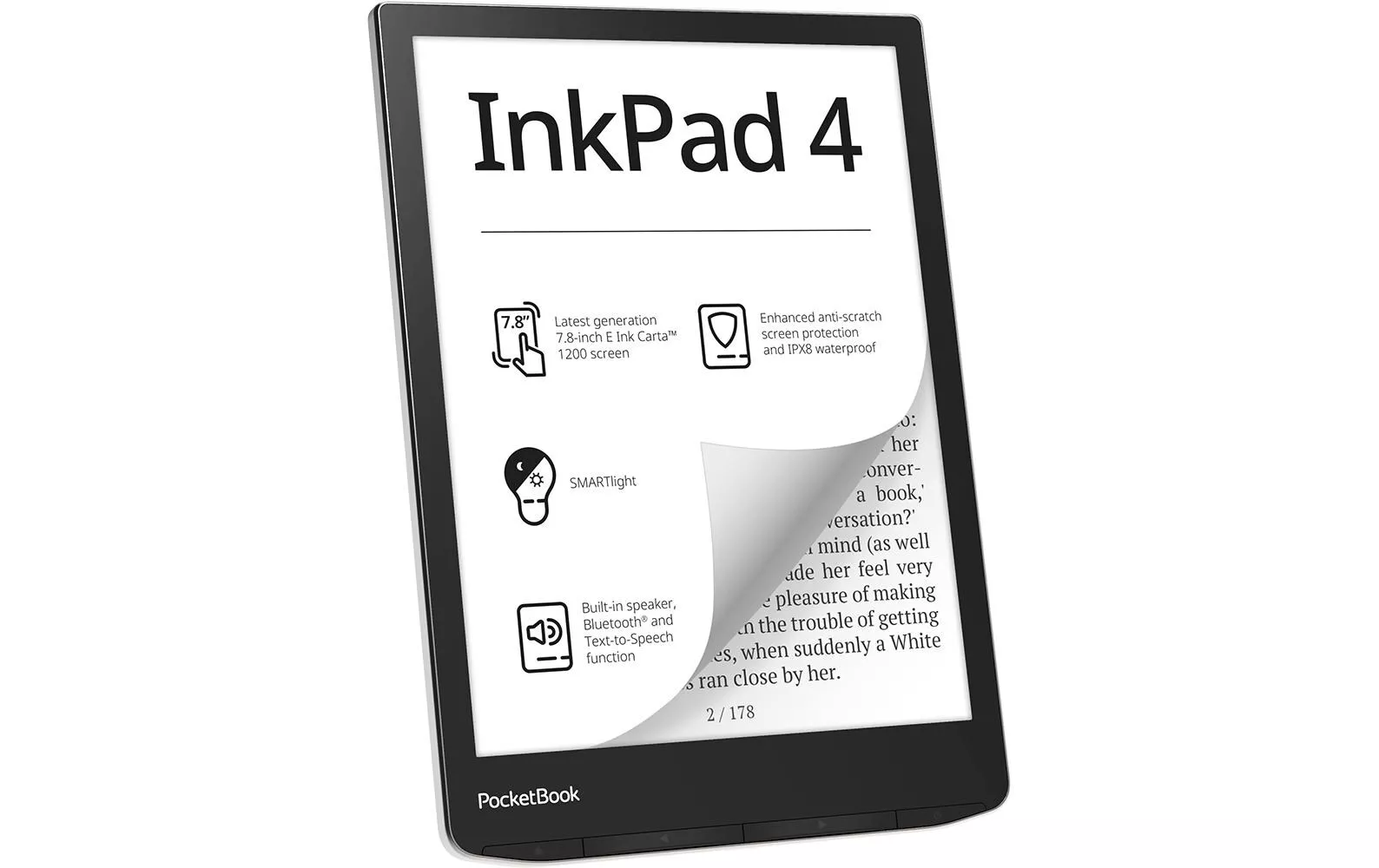 Lettore di libri elettronici PocketBook InkPad 4 Argento