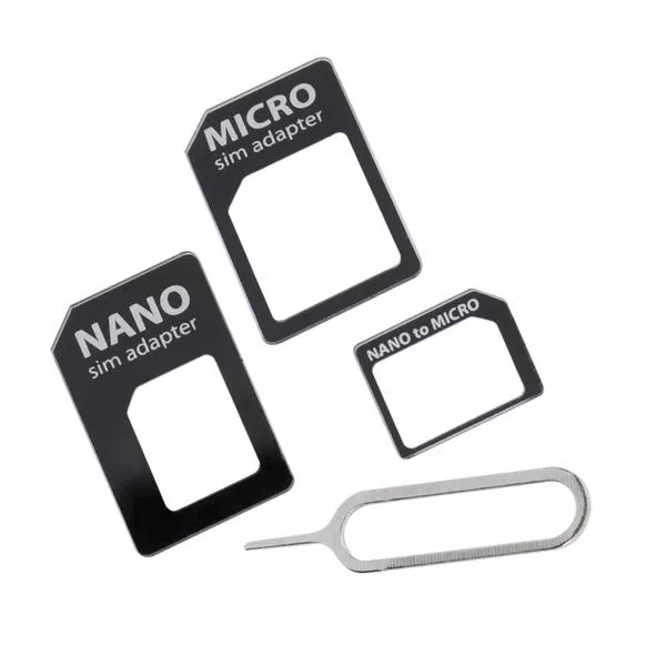 Adaptateur de Sim Nano vers Micro/standard et Sim Micro vers standard -  Carte mémoire SD - Achat & prix