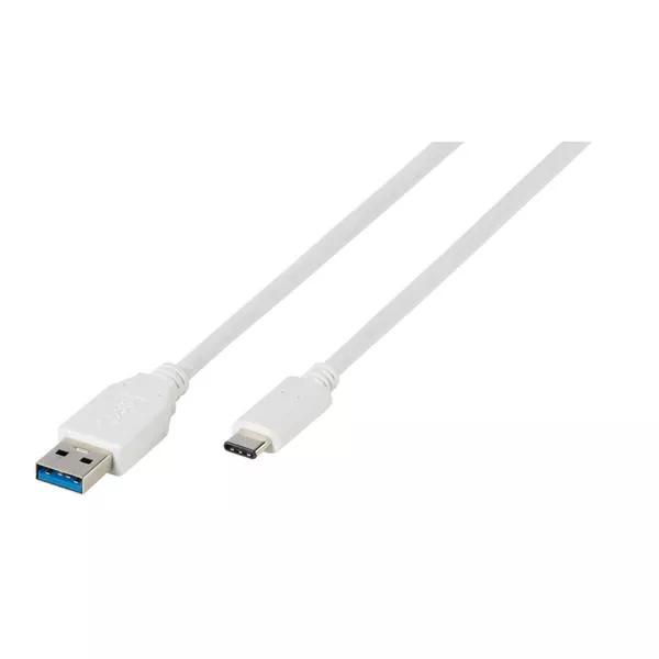 Câble adaptateur USB de type C, 1m, blanc