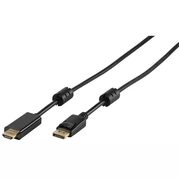 DisplayPort-, HDMI-Kabel, 1.8m, schwarz