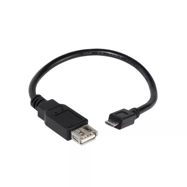 Adattatore USB OTG Adapterkabel, micro USB - USB 0.15m, schwarz