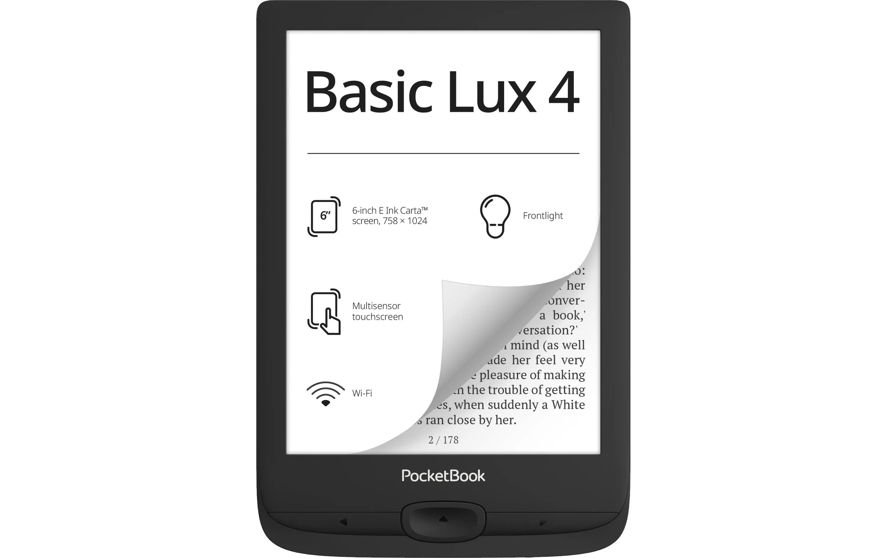 E-Book Reader Basic Lux 4 Schwarz